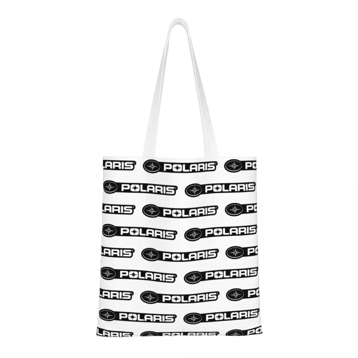 

Polaris Logo Shopping Bags Girls Canvas The Tote Bag Folding Women Shoulder Tote Travel Handbag