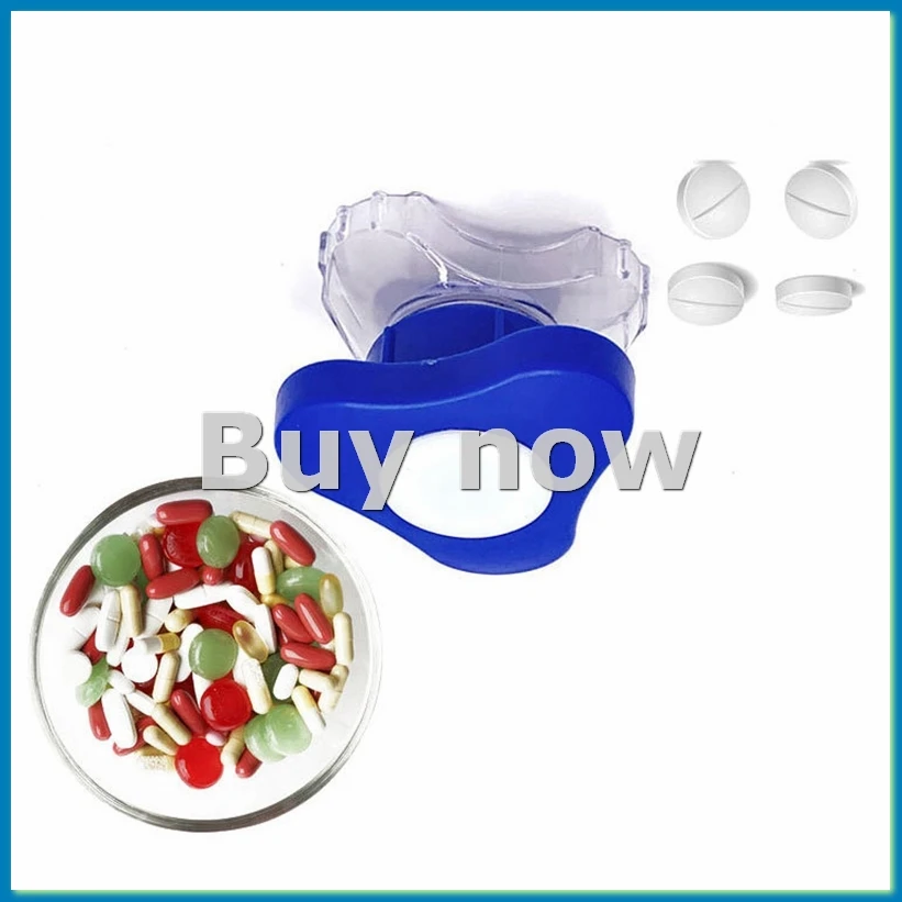 1Pcs Pill Pulverizer Tablet Grinder Medicine Cutter-Crusher & Storage Box Crush Medicine Specially Designed Children-ABAM