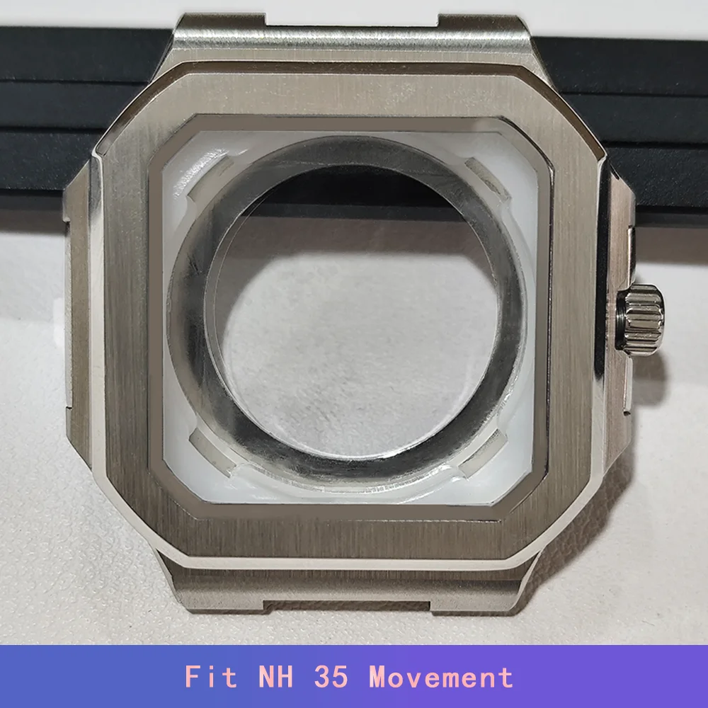 

For NH35 Movement New Arrivals Watch Case Accessories For 29.5MM Dial Stainless Steel Square High-quality Parts Replacement