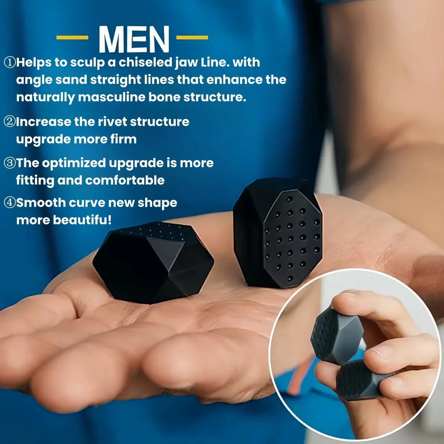 Jaw Exerciser for Men & Women Silicone Jaw line Exerciser Jaw Trainer&Jaw Shaper for Advanced Users Strong Jaws Defines the Face