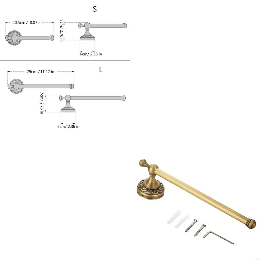 

Copper Wall Mounted Tissue Holder Copper Single Towels Rod Enduring