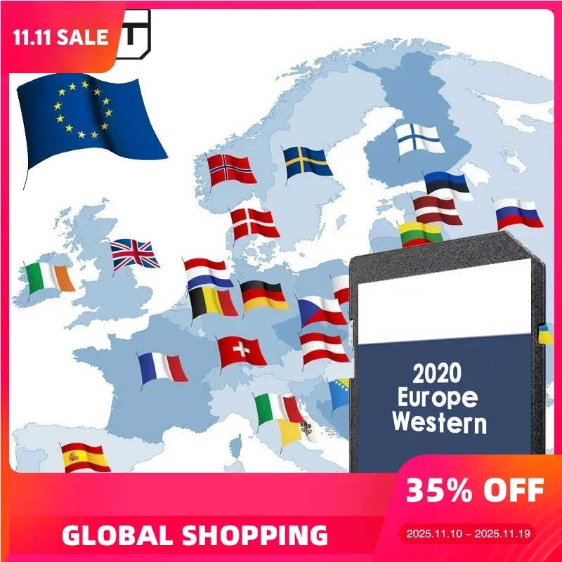 

SMIOST Map SD Card for VW FX V12 West Sat Nav Navigation Card 8GB GPS Update Software Factory OEM EU UK Jetta Car Free Delivery