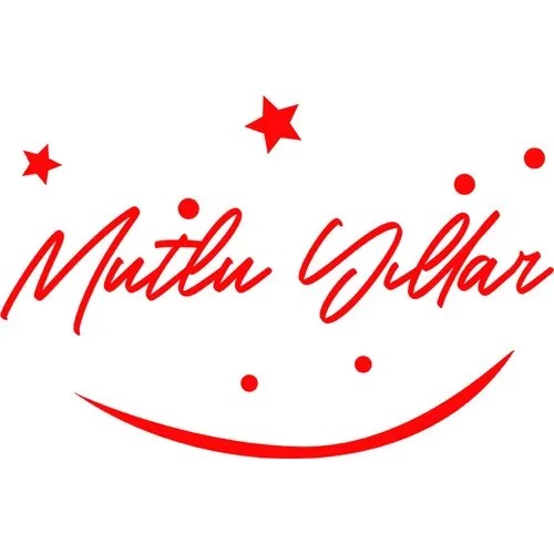 MIGNATIS-letras de feliz cumpleaños e icono de la marca Gülücük, escaparate de cristal de Navidad, decoraciones de tienda-Rojo