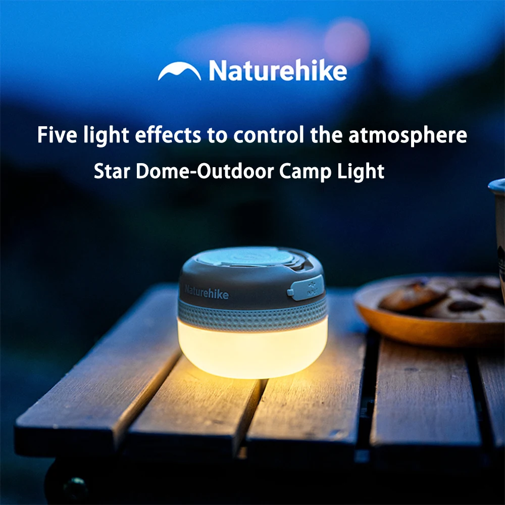 

Naturehike Ultralight Outdoor Camping Lamp 5 Colors USB Charging Portable Waterproof Tent Camp Atmosphere Light Emergency Lanter