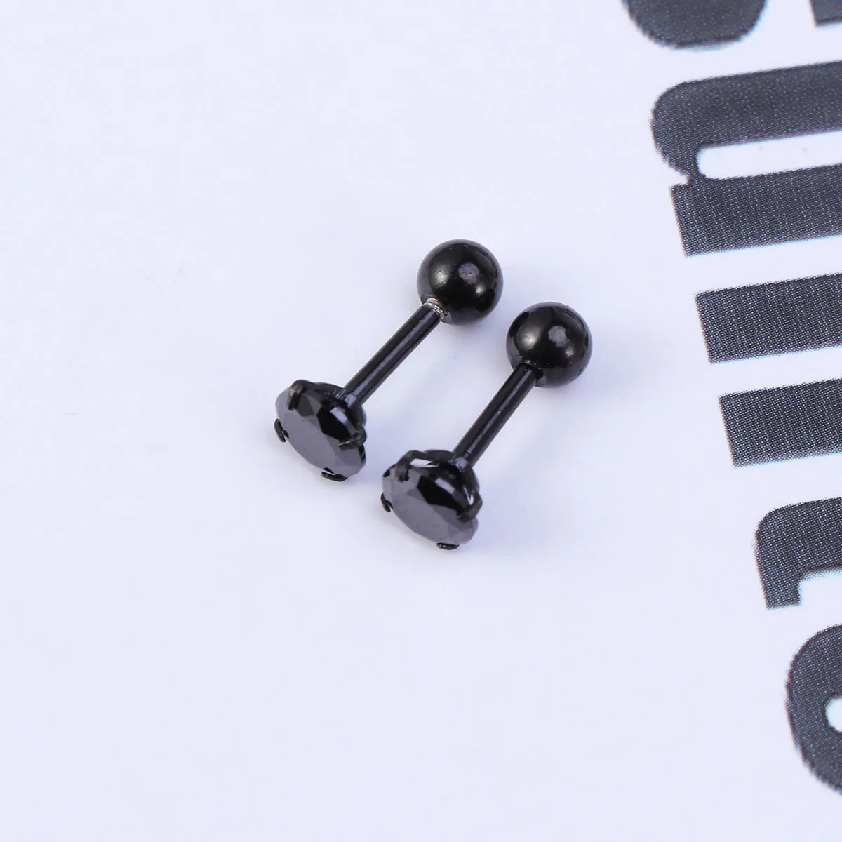 

Zircon Ear Studs 316L Stainless Steel Smooth Shiny Finish Long Lasting Color Body Jewelry For Women Men Daily Wear