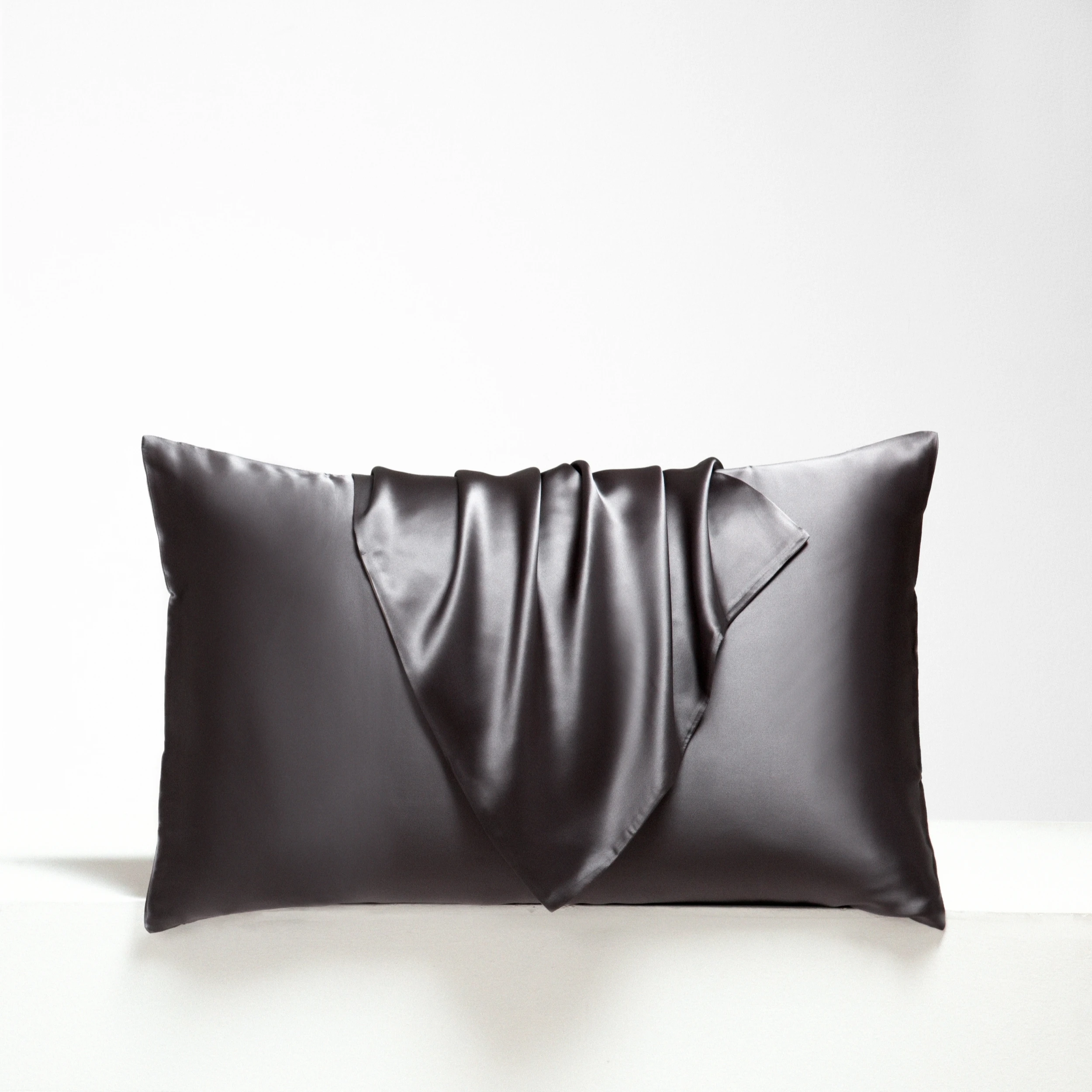 ATNKADDS 6A Grade Mulberry Silk Lyocell Pillowcase Envelope Closure 19 Momme Natural Silk Lyocell Pillow Cover Skin Friendly