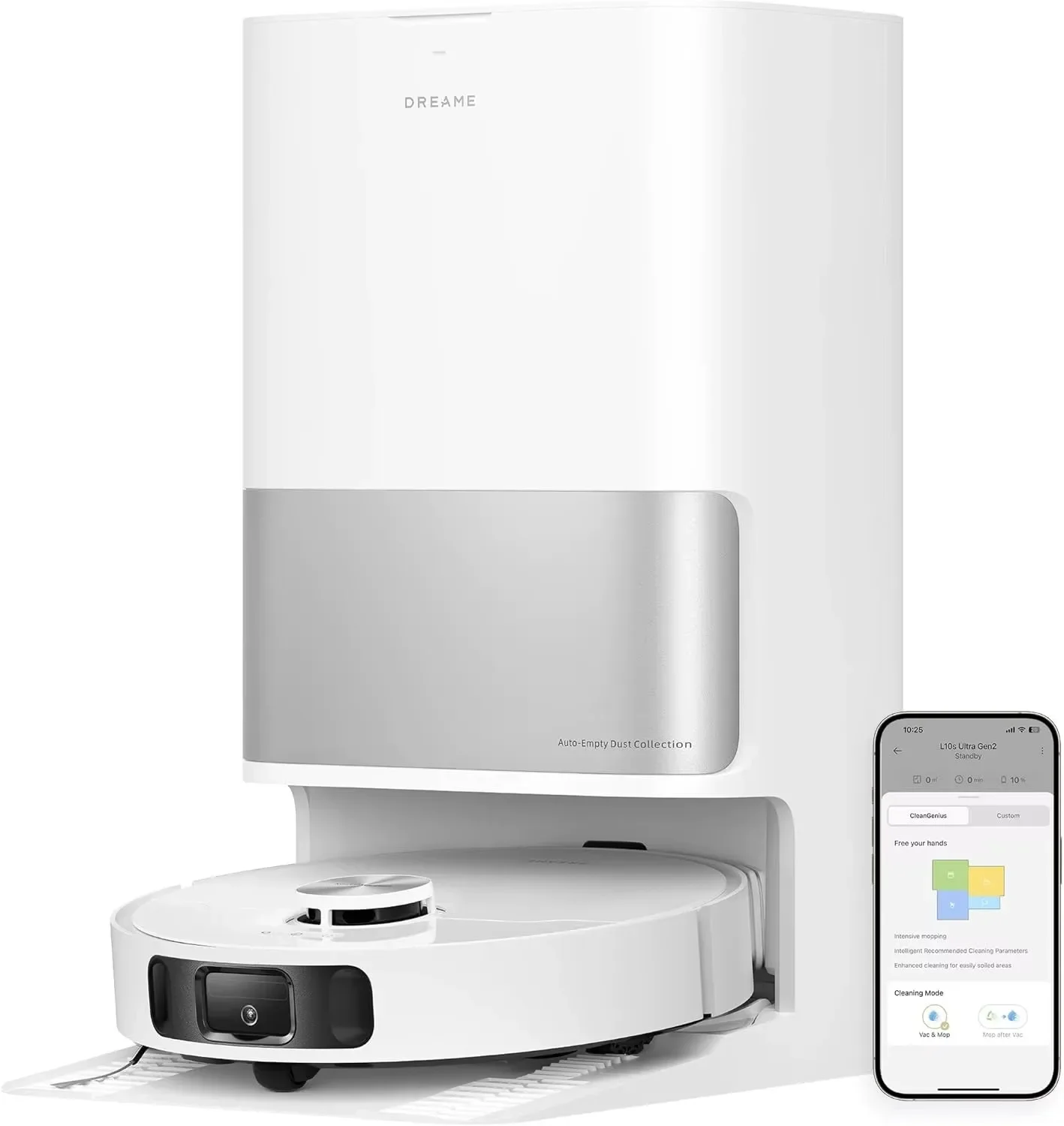 

Brand New DREAME L10s Ultra Gen 2 Robot Vacuum and Mop - 10,000Pa Suction, MopExtend Technology, All-in-One Base Station, Pet-Fr