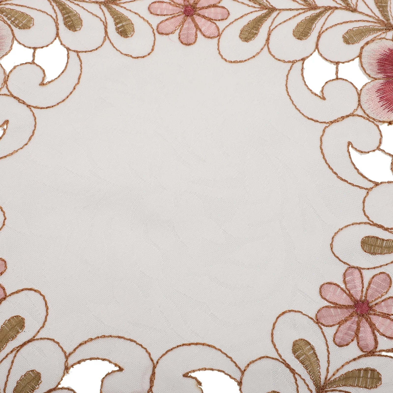 

Round Placemat Hollow Floral Design Heat-Resistant Tableware Pad For Kitchen Dining Table Waterproof Insulated Mat