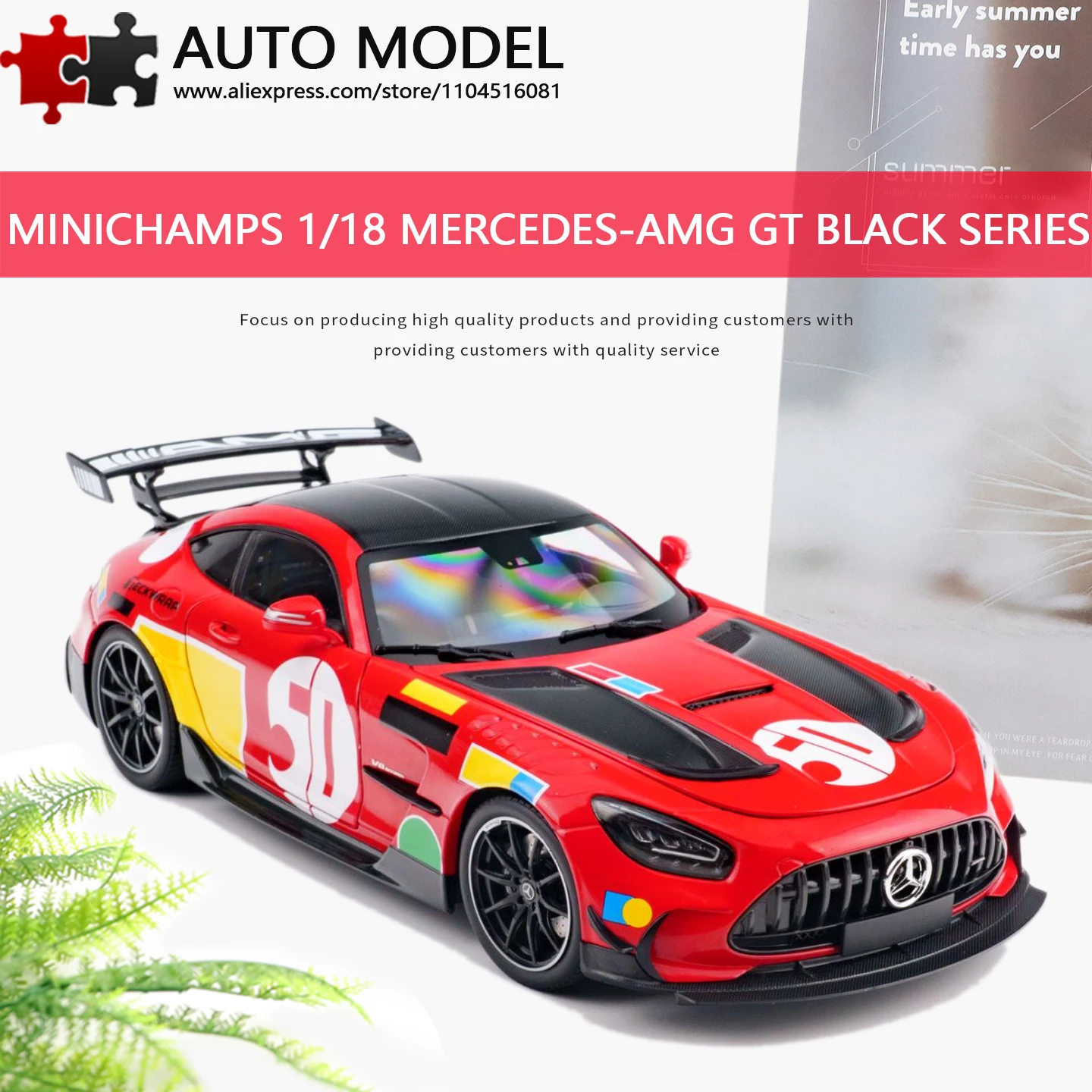 

Minichamps 1:18 Realistic Car Model Metal Scale Cars Mercedes-Amg Gt Black Series Safety Car Silverstone 2025 Miniature Toy Boy