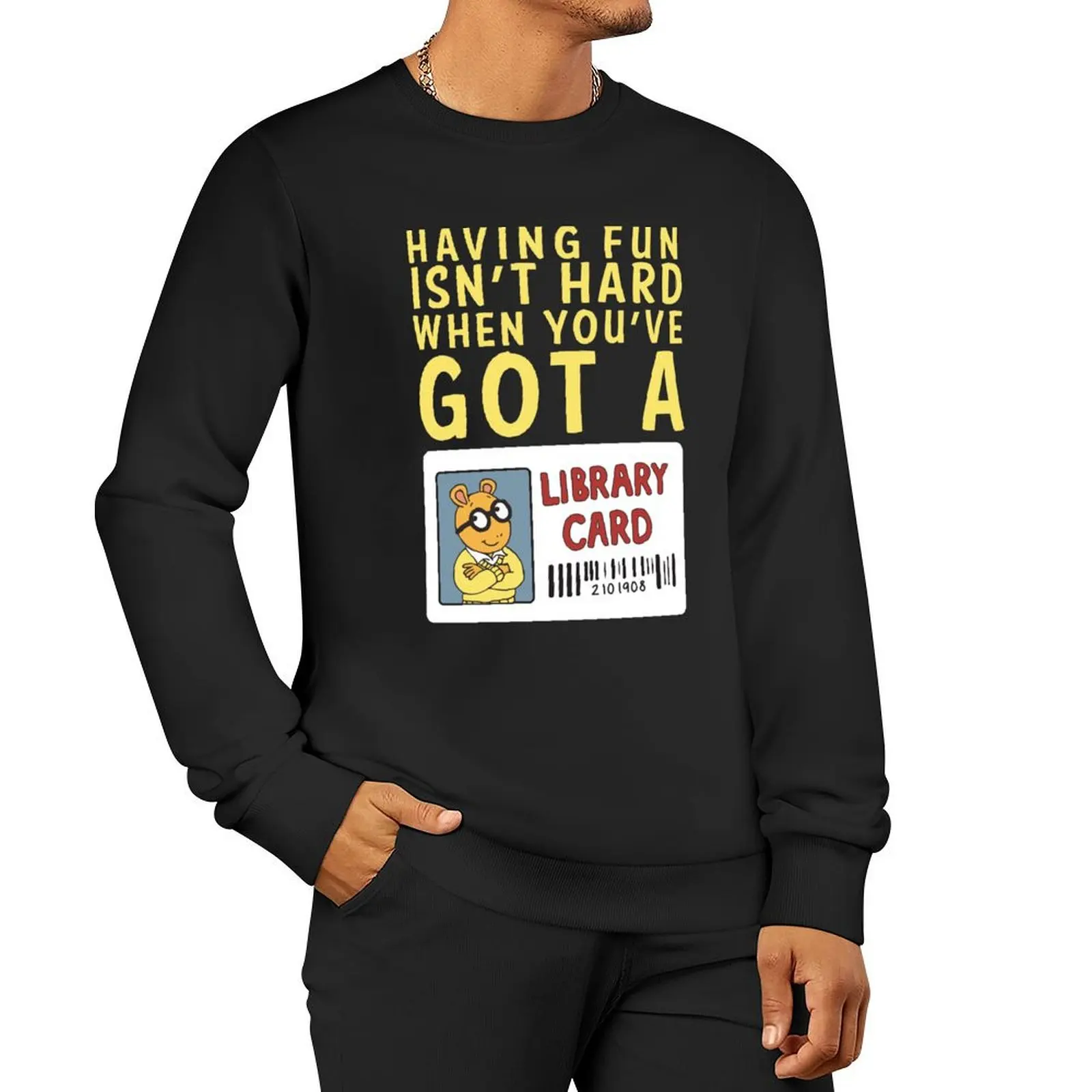 

Arthur Library Card Sweatshirt anime clothes oversize sweatshirt