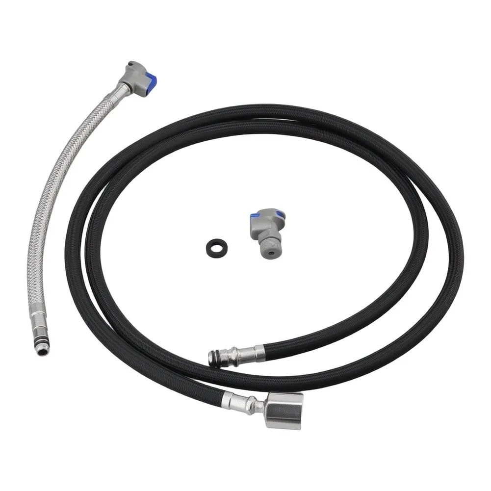 G1/2 59 Inch Pull Down Hose Replacement for Kitchen Faucet 360 Rotation Nylon Exterior Stainless Steel Fittings Compatible