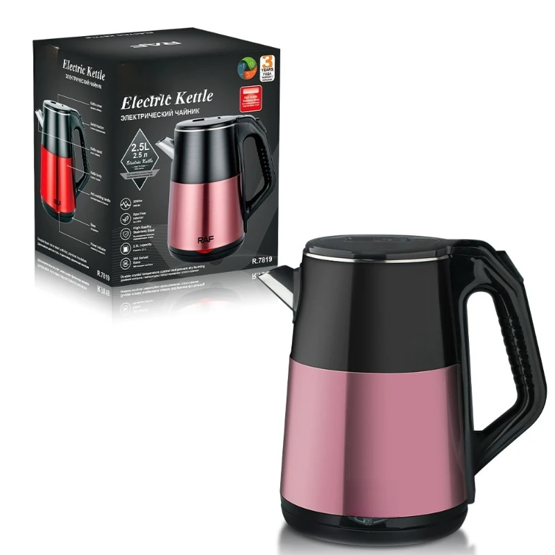 RAF European Standard Cross-border Stainless Steel 2.5L Electric Kettle Automatic Large Capacity Multifunctional Sturdy Durable