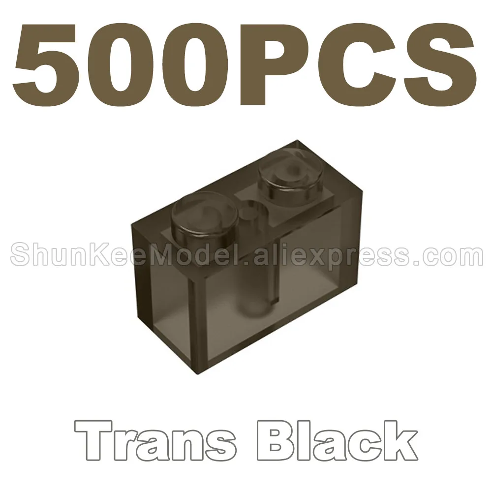 

500X For 3004 93792 1x2 high-tech Changeover Catch Building Blocks Parts MOC DIY Educational Classic Brand Gift Toys Trans Black