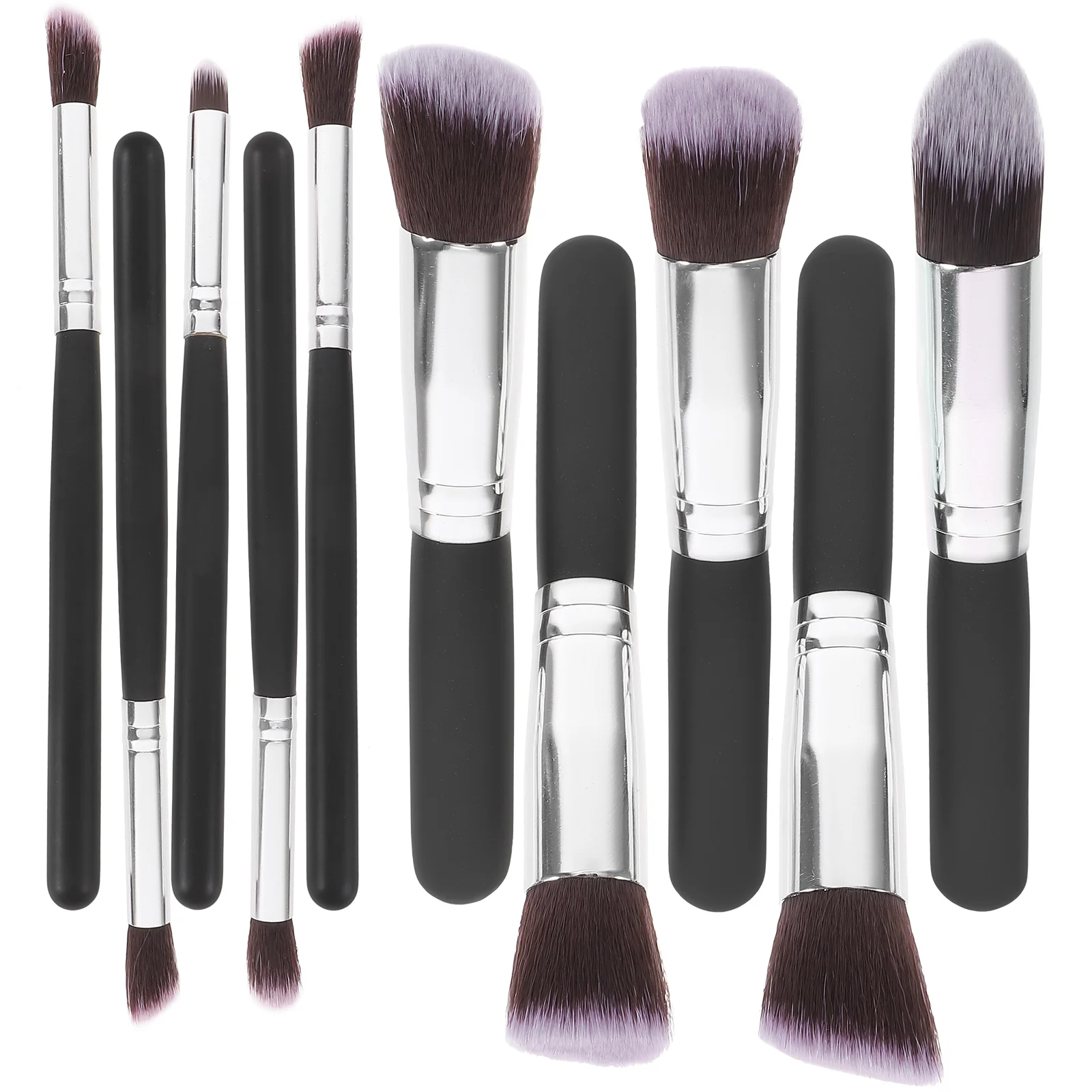 10pcs Makeup Brush Set Synthetic High Density Soft Tools For Foundation Blending Blush Face Application Kit