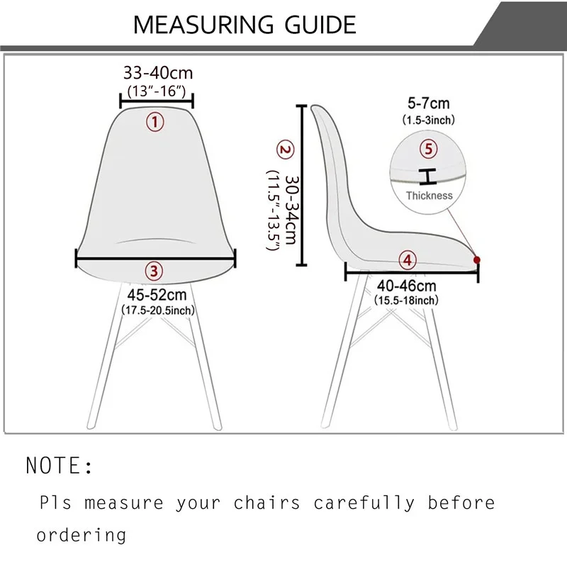 Nordic Dining Chair Covers Elastic Jacquard All-inclusive Seat Slipcover Washable Anti-dirty Armless Shell Chair Case Home Hotel