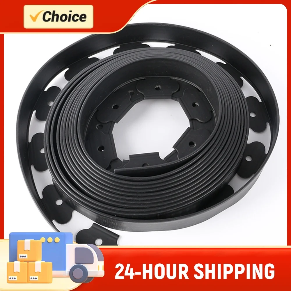 10M Garden Edging Borders with 30 Spikes No Dig Garden Border Edging Landscape Edging Border Kit for Garden Flower Beds Pavement