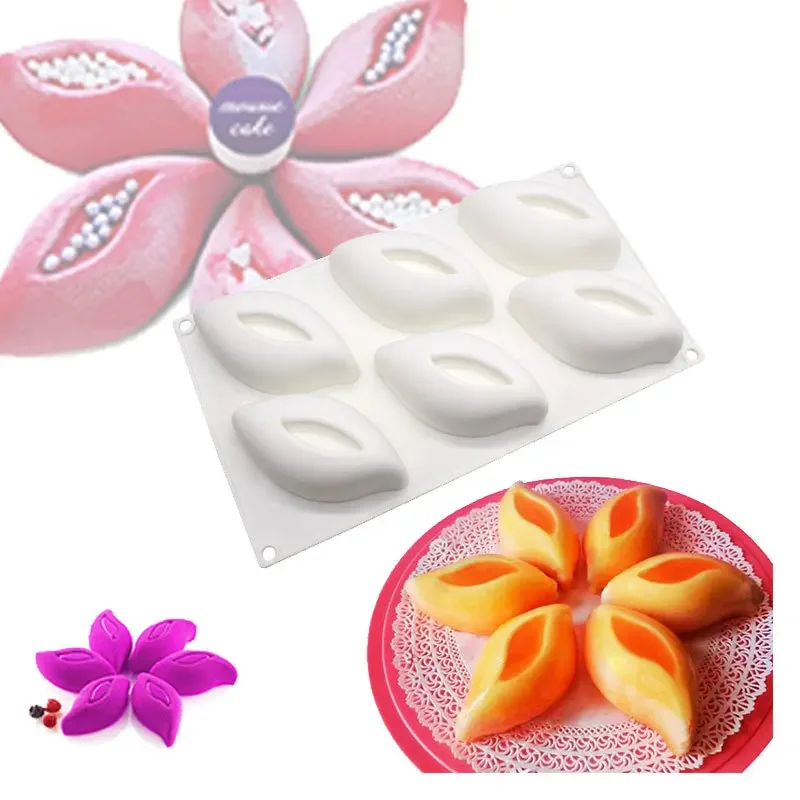 6-hohlräume Pea Pod Französisch Mousse Formen Silikon Kuchen Formen Küche Kuchen Backen Werkzeuge Dessert Backformen