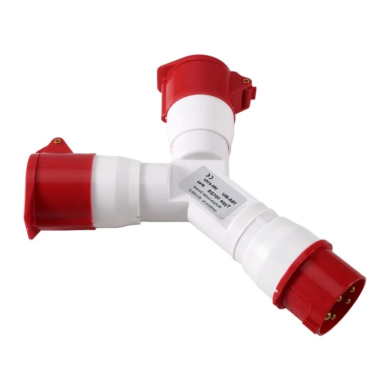 Y-Type Industrial Plug 16A 5 Pin 2 Way 220V IP44-Hot
