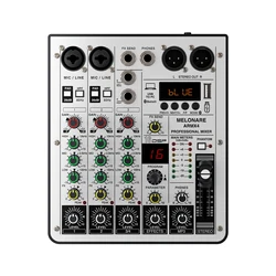 4-Channel Audio Mixer,DJ Mixer with USB Audio Interface, Bluetooth Function, 16 DSP Effects, and 3-Band EQ (ARMX4)