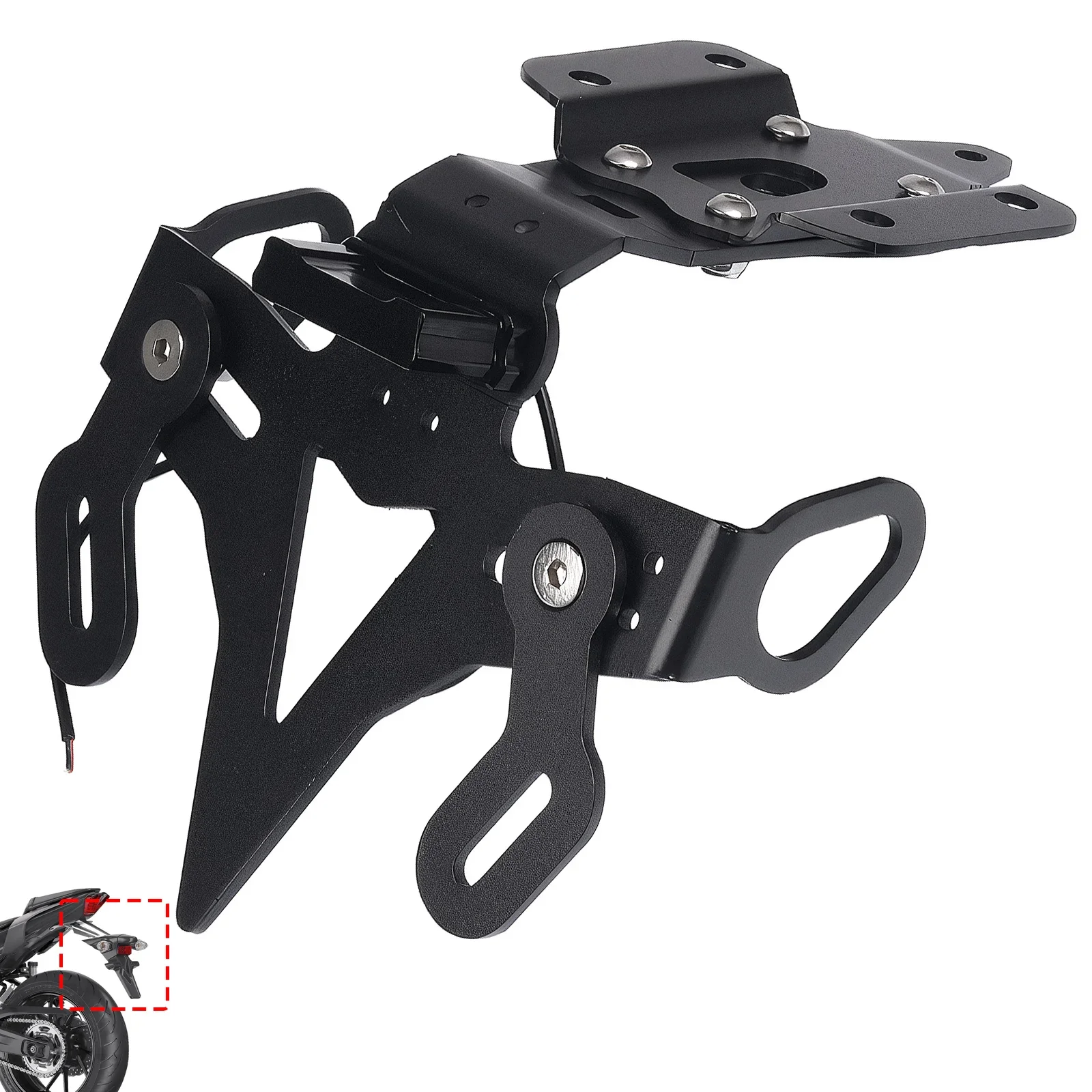 

for yamaha mt-07 fz-07 mt07 fz07 mt fz 07 2013-2023 Motorcycle LED Fender Eliminator License Plate Holder Turn Signal Adapters