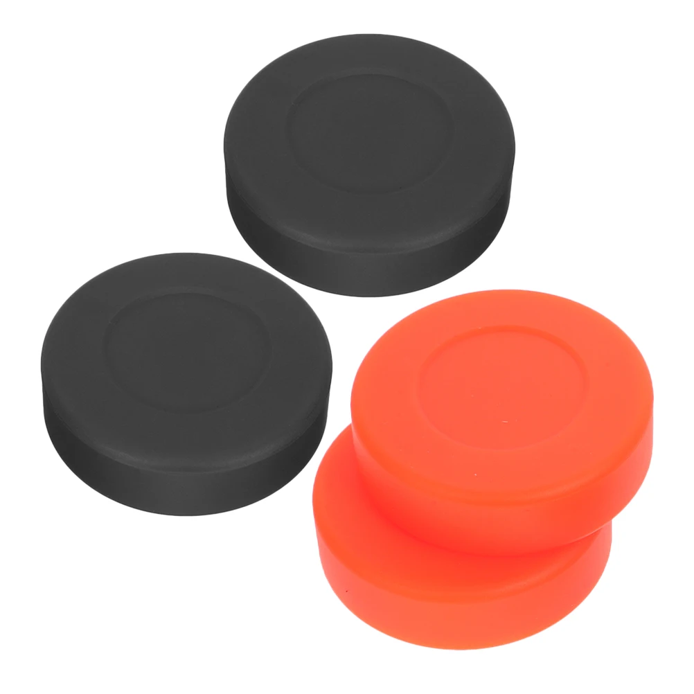 4 Buah Puck Hoki Es PVC dengan Kekerasan Tinggi dan Elastis untuk Latihan, Memukul Akurat, Perlengkapan Hoki