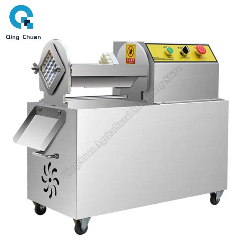 French Fries Machine Electric Stainless Steel Vegetable Radish Potato Strip Cutter Machine Commercial Fries Cutting Machine