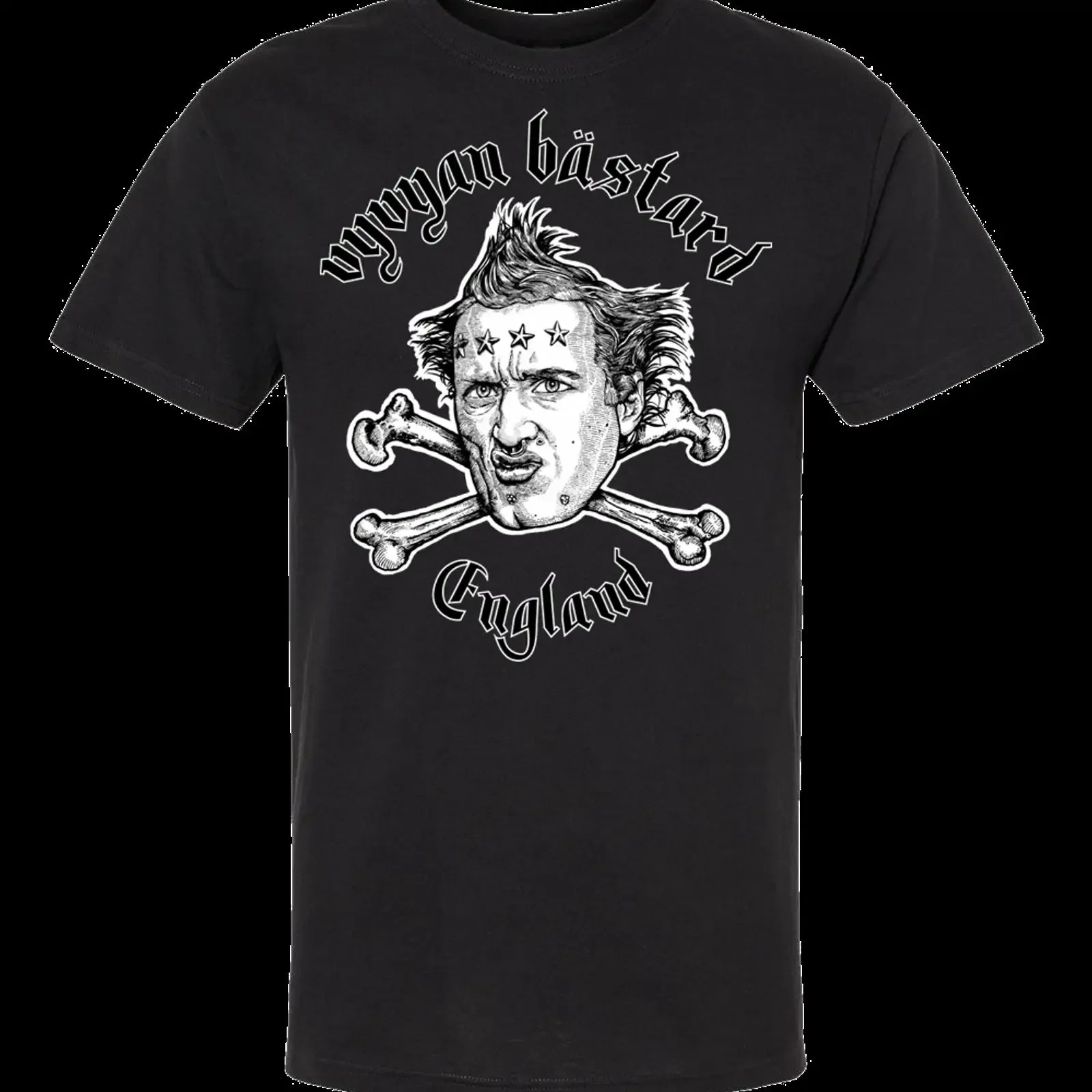 THE YOUNG ONES VYVYAN BASTARD ENGLAND UNISEX TEE vintage Washed Breathable fashion streetwear Versatile Stylish
