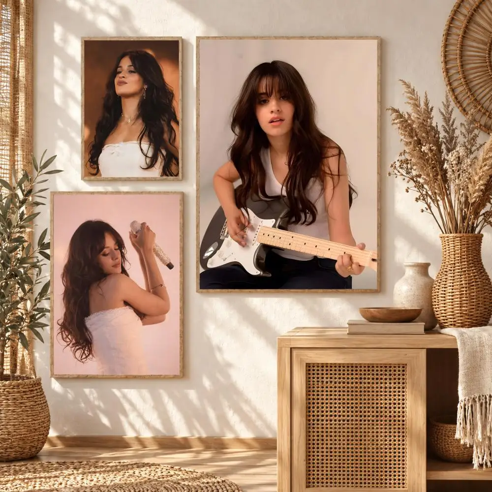 C-Camila Cabello Poster Stickers Self-Adhesive Mural Wall Art Decals for Bedroom Living Room Home Painting Decor Gift