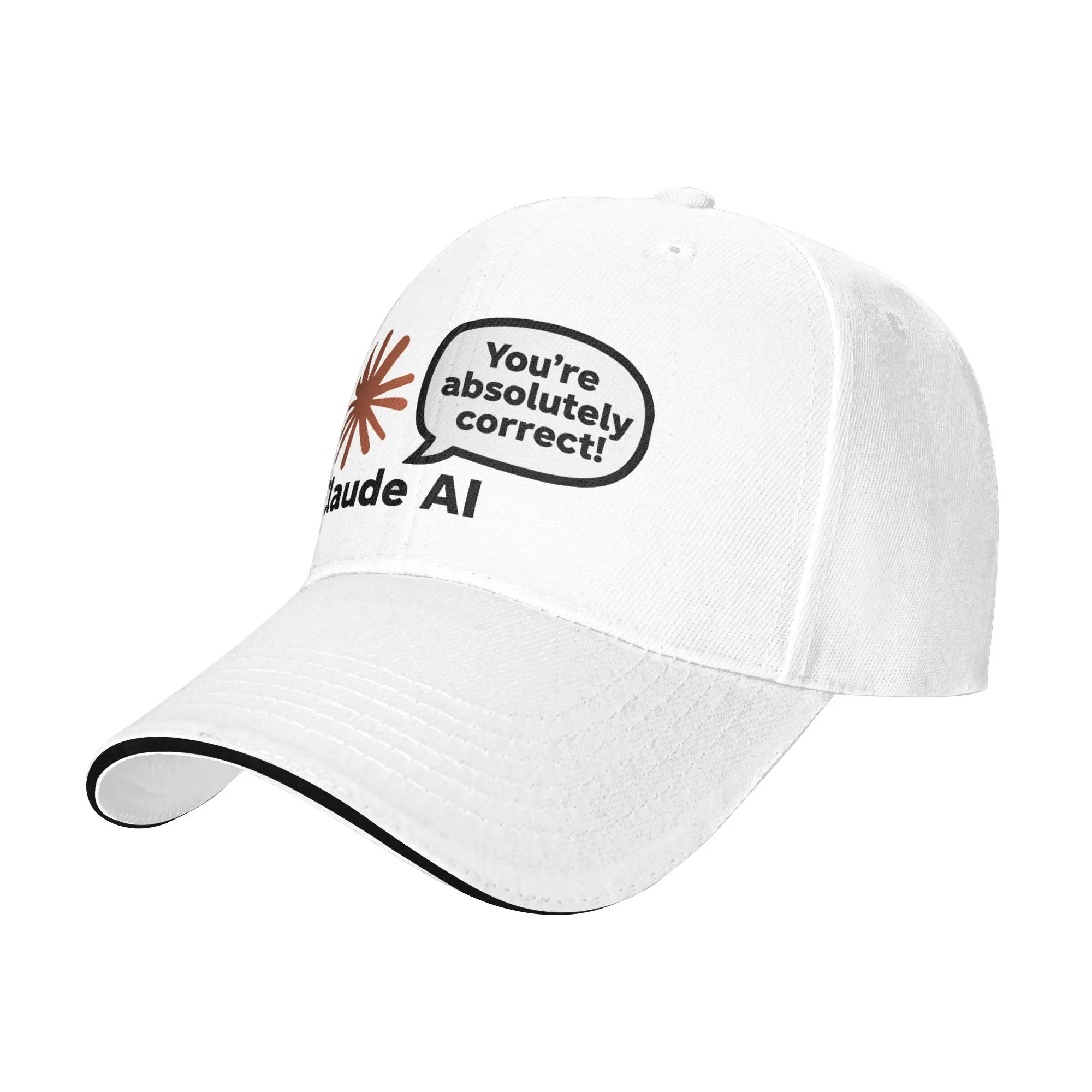 Casual Baseball Cap Claude AI You're Absolutely Correct Outdoor Sports Hip Hop Hats For Unisex Sun Visor Fitted Baseball Caps