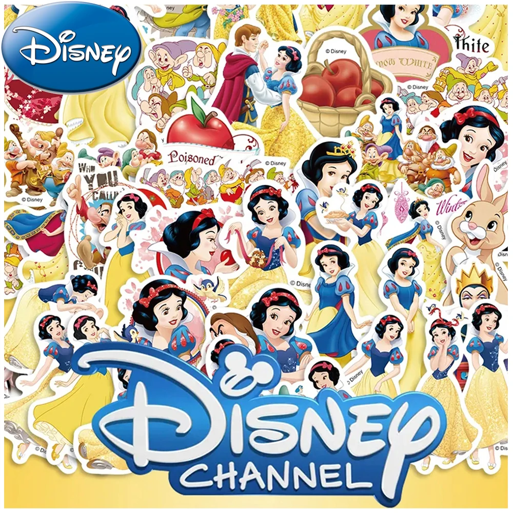 10/30/50pcs Cute Disney Snow White Grafiti Stickers Kawaii Princess Cartoon Sticker for Guitar Phone Aesthetic Anime Vinyl Decal