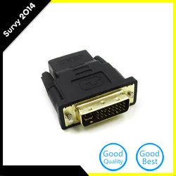 DVI 24+5 Pin Male to HDMI Female M-F Adapter Converter For HDTV LCD Monitor