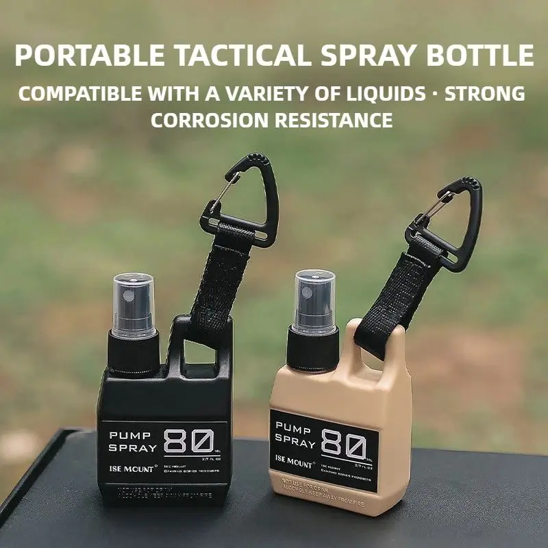 80ml Atomizer Bottle Portable Pump Spray Bottle with Carabiner Alcohol Perfume Refillable Multifunctional Camping Supplies view 3