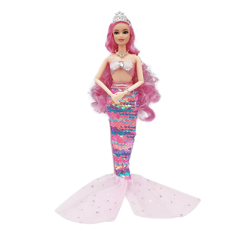 Jupe en queue de poisson à paillettes pour filles, sirène beurre, tenues à la mode, princesse BJD, 11 articulations, jouets Kiev illage bricolage, 30cm, 1/6
