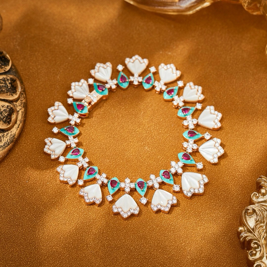 EYER Luxury Design Charming AAA Zirconia Shell Fan Shaped Necklace Earrings For Women Wedding Party Evening Dress Jewelry Sets
