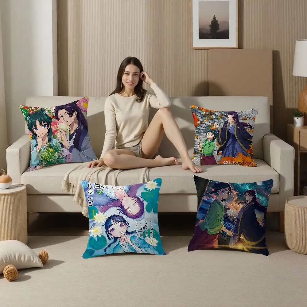 Anime The Apothecary Diaries Pillow Cushion Cover Pillowcase Living Room Sofa Home Decor Customized