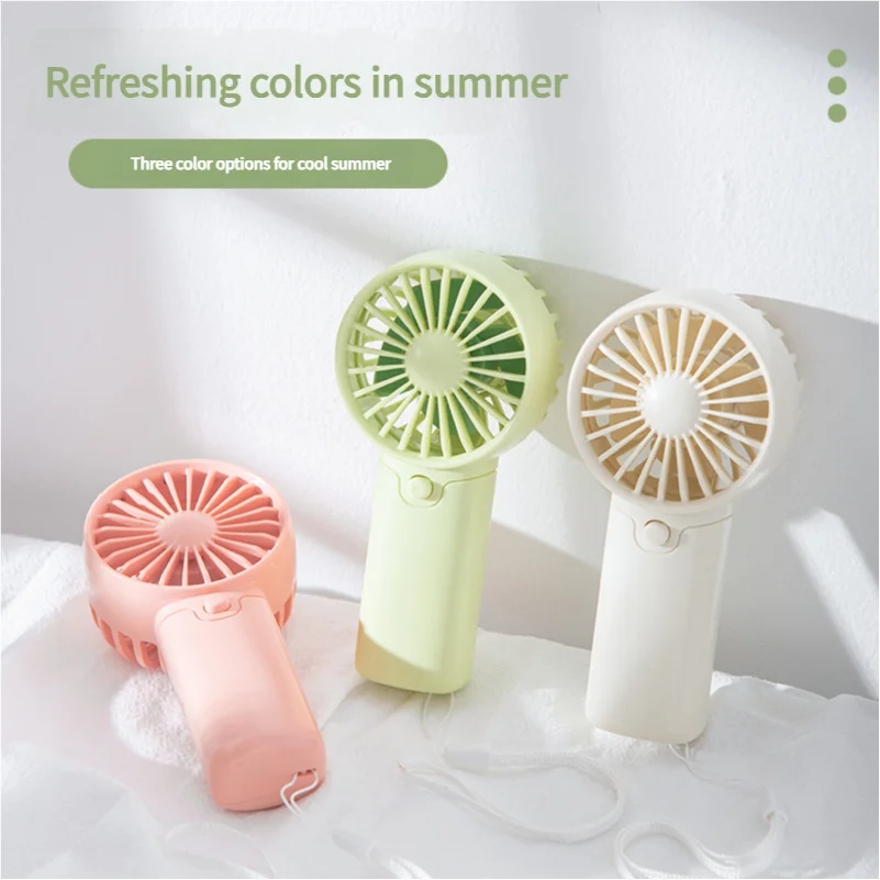 2026 Cute Mini Fan Portable Handheld Fan Lightweight Handy Fan Pocket Size Low Noise Small Electric Fan Student Gift Outdoor Fan