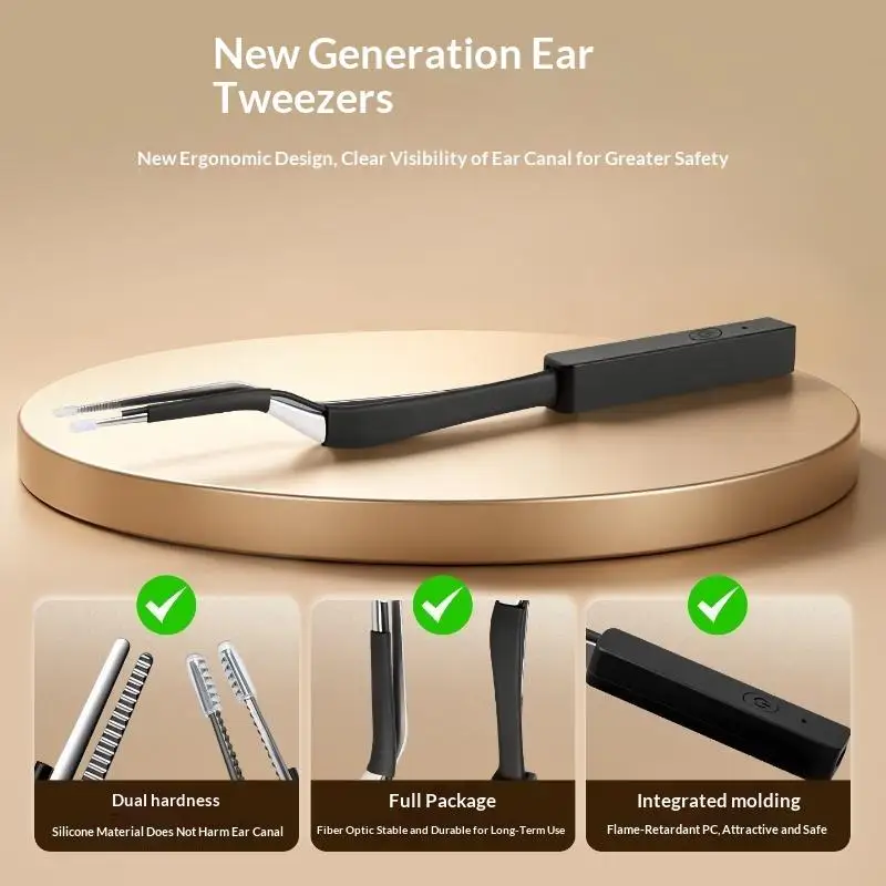 Children Ear Scoop Luminous Earwax Tweezers Silicone Advanced Visual Cerumen Hook Charging Ear Scraping Professional Tools Ears
