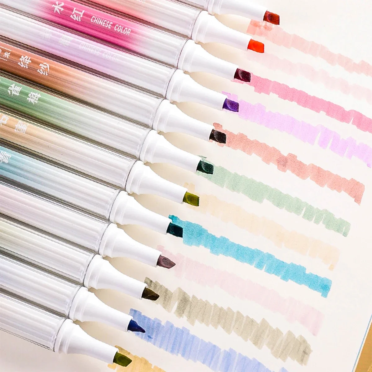 مجموعة مكونة من 4 قطع من أقلام الباستيل الناعمة لحماية العين على الطراز الصيني، أطراف مرنة، علامات ألوان مائية، مستلزمات الدراسة الفنية للطلاب