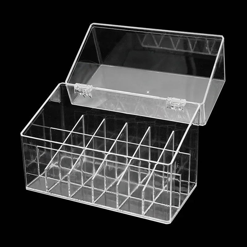 18 ثقوب الأسنان ربط التعادل حالة الاكريليك الأسنان ربطة عنق حامل مكان شفاف صندوق تخزين المنظم لوازم طب الأسنان #2