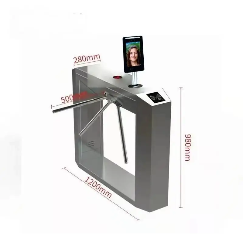 One-stop purchase of facial recognition three-roller gate, rotary gate 1.5m X 2.4m rotary gate