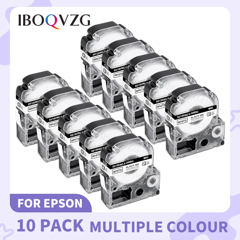 

Лента IBOQVZG, 10 шт., 12 мм, 12 кВт, совместимая с Epson