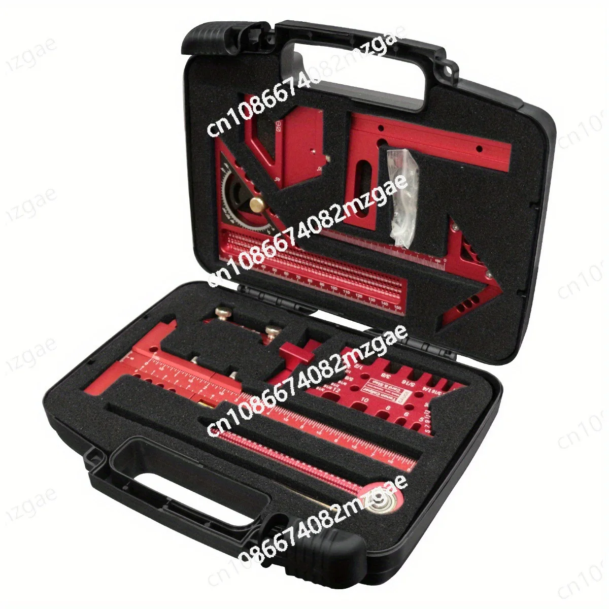 Woodworking Measurement Tool Kit with Storage Box, Woodworking Project Planning Layout Plank Splicing Aid Kit