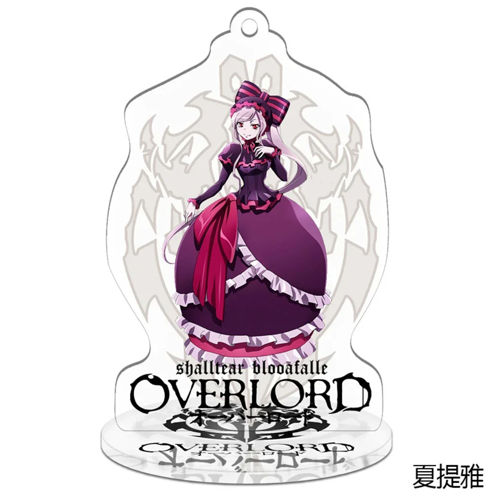 2024 Hot Anime OVERLORD Figures Albedo Cosplay Acrylic Stands Game Model Exquisite Plate Desk Decor Prop Fans Firend Gifts 15cm