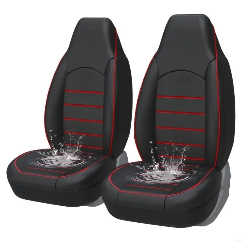 M76E Strukturierter Look Autositzbezug Kissen Universelle PU-Ledermatte für sicheres Fahren – Detail 8