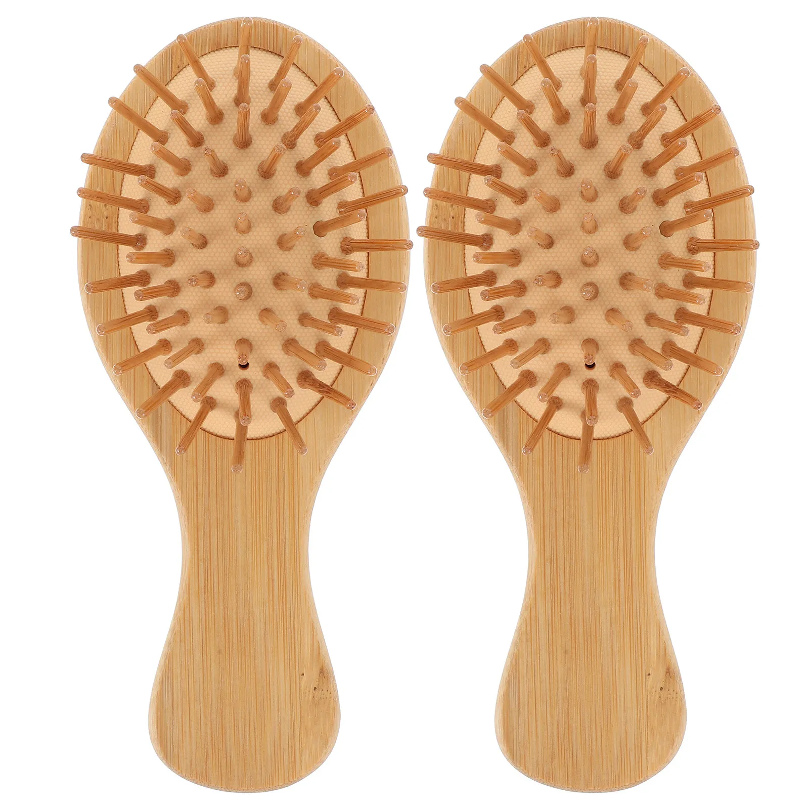 

2Pcs Massage Combs Cushioned Pad Detangling Scalp Massager for Stress Relief Blood Circulation Portable Lightweight Travel Combs