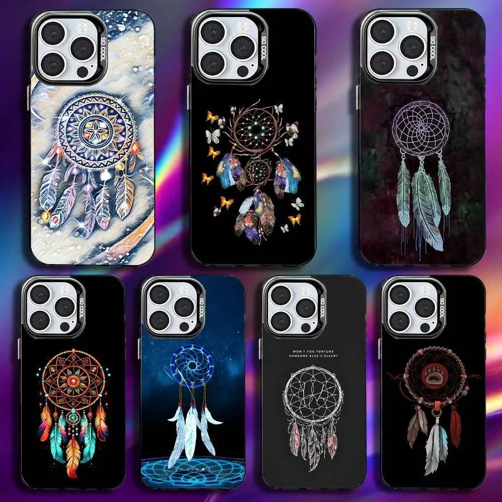 

Dreamcatcher Feather Phone Case For iPhone 17,16,15,14,13,12,11,Pro,Max,Plus,Mini,XS,SE Anti Fall Black Matte Hard Bumper