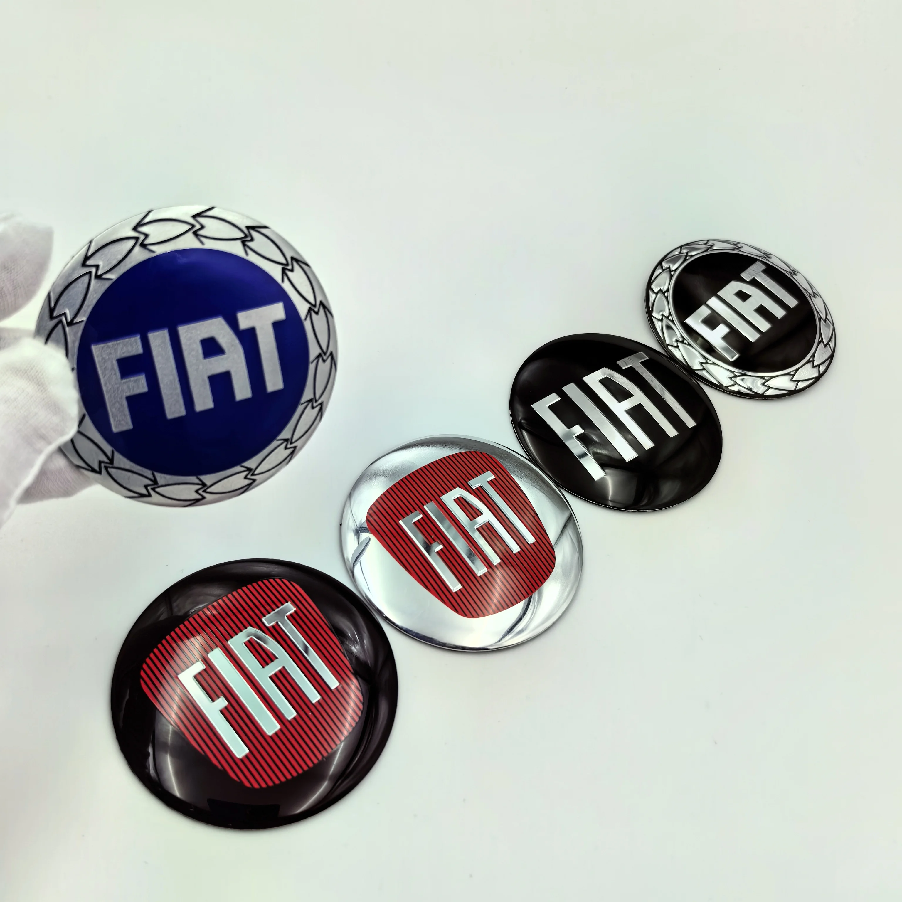 Pegatinas para tapacubos de centro de rueda Fiat, cubiertas a prueba de polvo de 56/60mm para fiat 500 124 125 Punto Bravo Stilo Panda Abarth, emblemas de llanta, 10PS