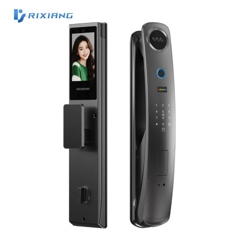 Face Recognition Smart Door Lock with Fingerprint Touchscreen WiFi  App and 9 Language Support for House Apartment