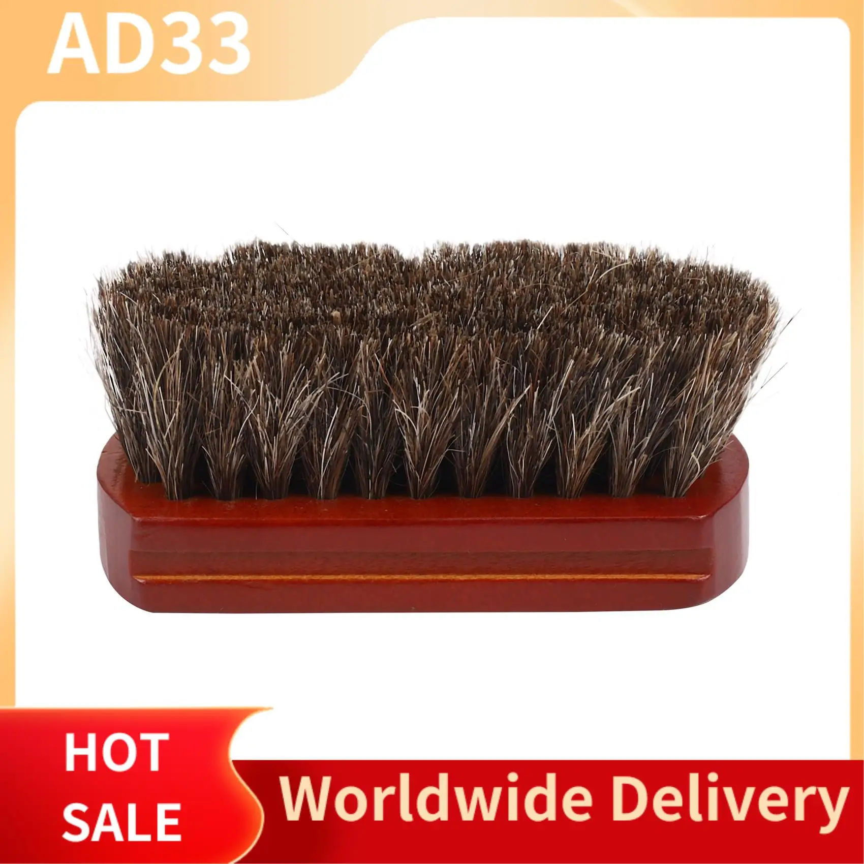 2025 Newwood Handle Natural Horse Hair Mustache Beard Brush Facial Beard Cleaning Men's Shaving Brush Barber Salon Appliance Too