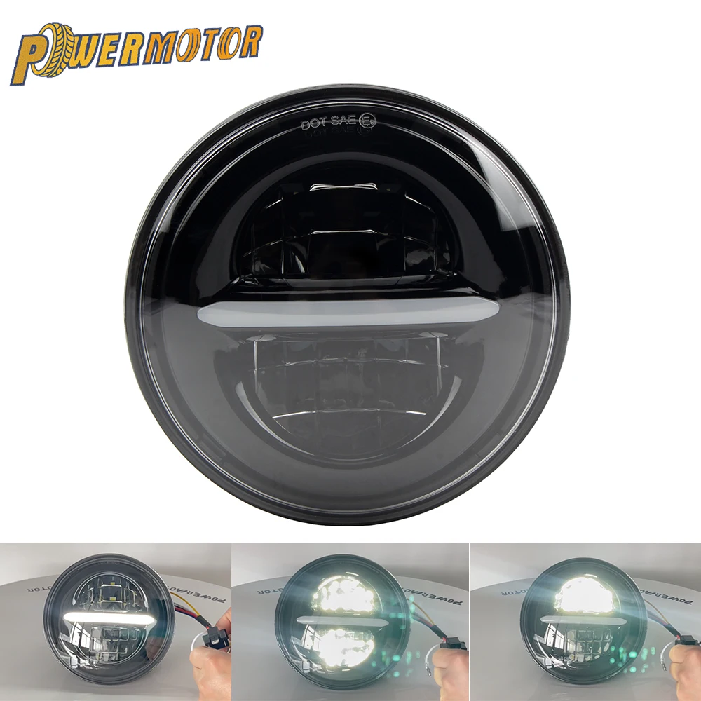 

Motorcycle LED Headlight 5.75 inch DRL Angel Eye for Triumph Dyna Softail Sportster 883 XL883 FXCW FXSTD LED Headlamp Bike